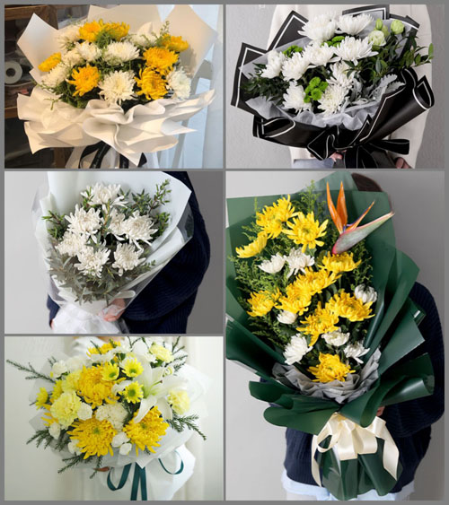山东青岛莱西市马连庄镇上洼子村白事花束代送